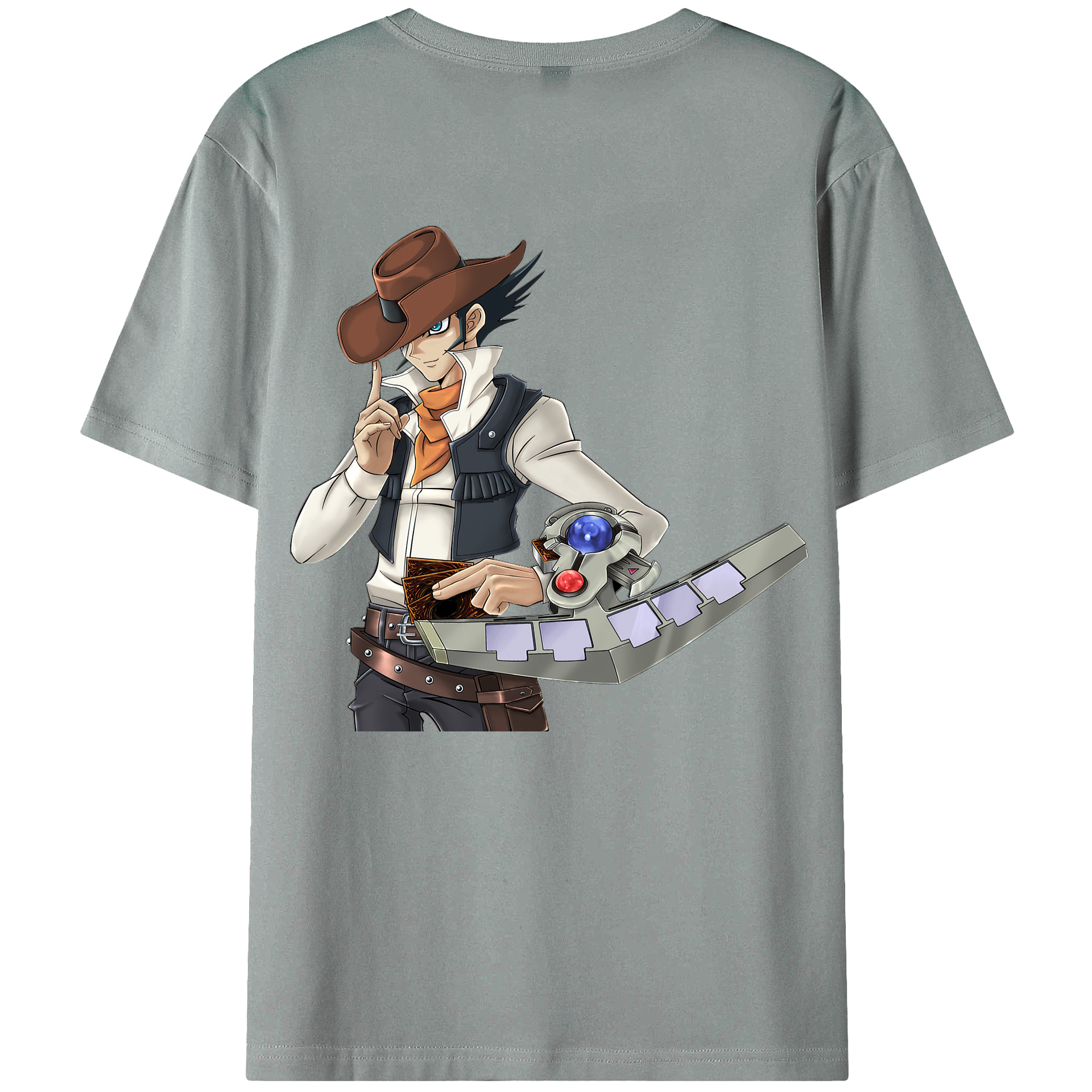 （画像用） 遊☆戯☆王 Yu-Gi-Oh! 綿100％ メンズ半袖Tシャツ（バックプリント） 通気性